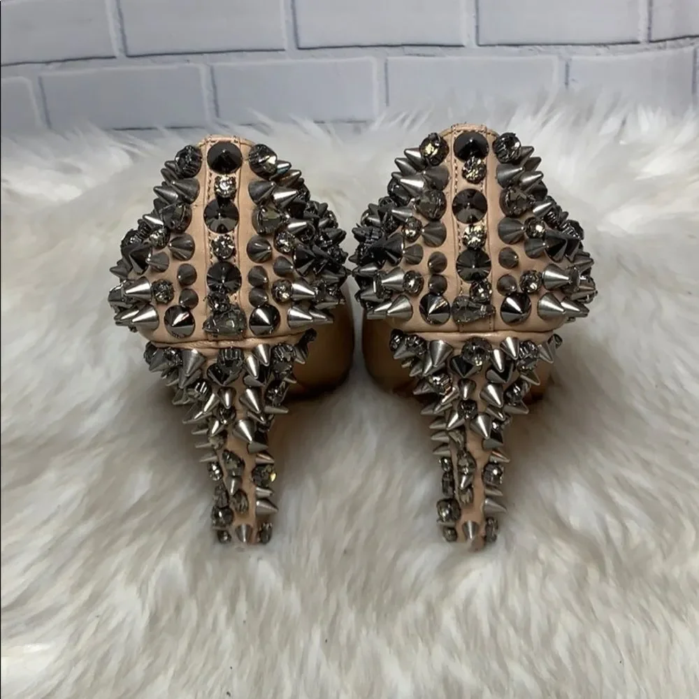 Sam Edelman Roza Tan Studded Platform‎ Heels Sz 6
